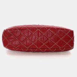 Pre Owned Chanel Medium Shiny Red Calfskin Reissue Camera Bag