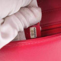 Pre Owned Chanel Mini Red Calfskin Mademoiselle Flap Bag