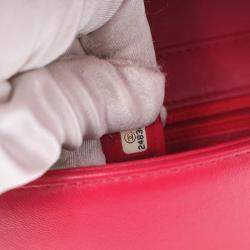 Pre Owned Chanel Mini Red Calfskin Mademoiselle Flap Bag