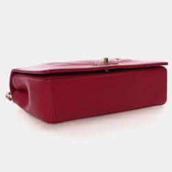 Pre Owned Chanel Mini Red Calfskin Mademoiselle Flap Bag