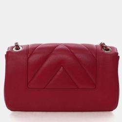 Pre Owned Chanel Mini Red Calfskin Mademoiselle Flap Bag