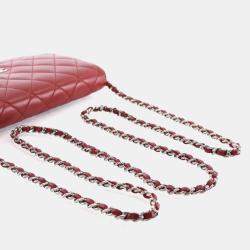 Pre Owned Chanel WOC Red Lambskin 19 series