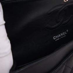 Pre Owned Chanel Medium Black Caviar Classic Double Flap Bag
