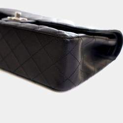 Pre Owned Chanel Medium Black Caviar Classic Double Flap Bag
