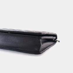 Pre Owned Chanel Black Lambskin Wallet On Chain 
