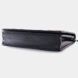 Pre Owned Chanel Black Lambskin Wallet On Chain 