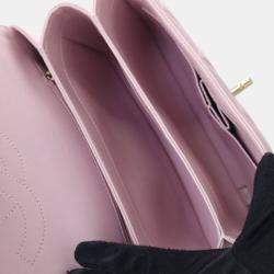 Pre Owned Chanel Small Pink Lambskin Trendy CC Top Handle Bag
