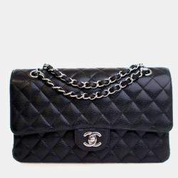 Pre Owned Chanel Medium Caviar Classic Double Flap Bag