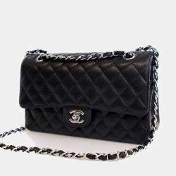 Pre Owned Chanel Medium Caviar Classic Double Flap Bag