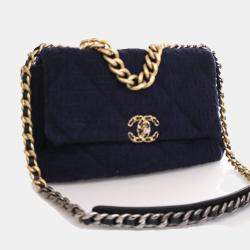 Pre Owned Chanel Medium Tweed 19 Flap Bag