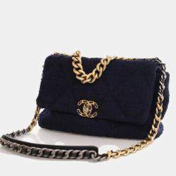 Pre Owned Chanel Medium Tweed 19 Flap Bag