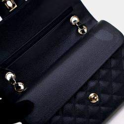 Pre Owned Chanel Vintage Medium Caviar Classic Double Flap Bag