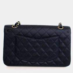 Pre Owned Chanel Vintage Medium Caviar Classic Double Flap Bag