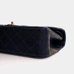 Pre Owned Chanel Vintage Medium Caviar Classic Double Flap Bag