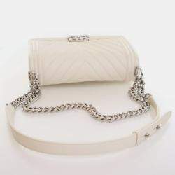 Pre Owned Chanel Medium Lambskin Boy Bag