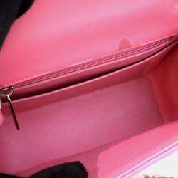 Pre Owned Chanel Mini Lambskin Square Classic Flap Bag