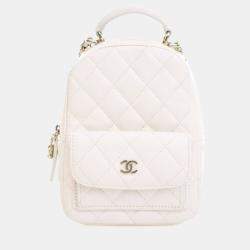 Pre Owned Chanel Mini Caviar Classic Backpack