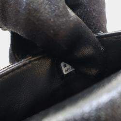 Pre Owned Chanel Glazed Calfskin Frame Clutch On Chain