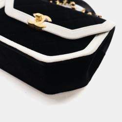 Pre Owned Chanel Vintage Mini Velvet Place Vendome Flap Bag