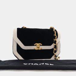 Pre Owned Chanel Vintage Mini Velvet Place Vendome Flap Bag
