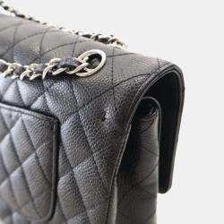 Pre Owned Chanel Medium Caviar Classic Double Flap Bag