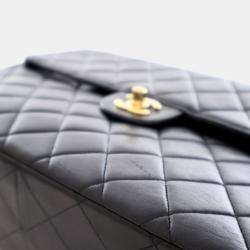 Pre Owned Chanel Vintage Jumbo Lambskin Classic Single Flap Bag