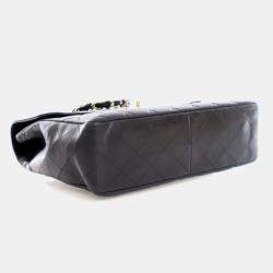 Pre Owned Chanel Vintage Jumbo Lambskin Classic Single Flap Bag