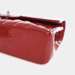 Pre Owned Chanel Medium Patent Classic Double Flap Bag