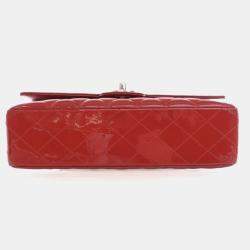 Pre Owned Chanel Medium Patent Classic Double Flap Bag