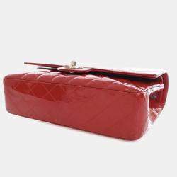 Pre Owned Chanel Medium Patent Classic Double Flap Bag