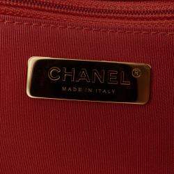 Pre Owned Chanel Pink Quilted Lambskin Chain Infinity Top Handle Bag