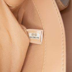 Pre Owned Braided Chic Flap Small Calfskin Leather Shoulder Bag