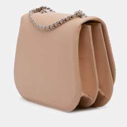 Pre Owned Braided Chic Flap Small Calfskin Leather Shoulder Bag