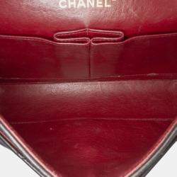 Pre Owned Chanel Black Small Classic Lambskin Double Flap