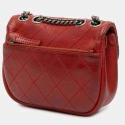 Pre Owned Chanel Paris Dallas Wild Stitch Flap Goatskin Leather Shoulder Bag