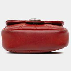 Pre Owned Chanel Paris Dallas Wild Stitch Flap Goatskin Leather Shoulder Bag