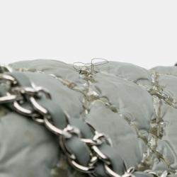 Pre Owned Chanel Paris-Byzance Bubble Accordion Flap Nylon Tweed Shoulder Bag