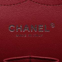 Pre Owned Chanel Red Jumbo Classic Lambskin Double Flap