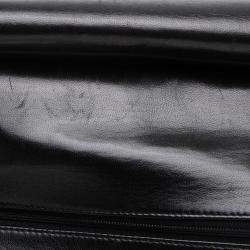 Pre Owned Chanel Black Medium Classic Lambskin Double Flap