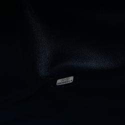 Pre Owned Chanel Navy Blue Jumbo Classic Lambskin Double Flap