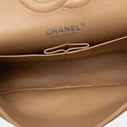 Pre Owned Chanel Brown Medium Classic Lambskin Double Flap