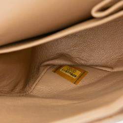 Pre Owned Chanel Brown Medium Classic Lambskin Double Flap