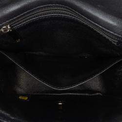 Pre Owned Chanel Black Mini Square Classic Patent Single Flap