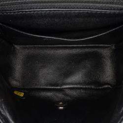 Pre Owned Chanel Black Mini Square Classic Patent Single Flap