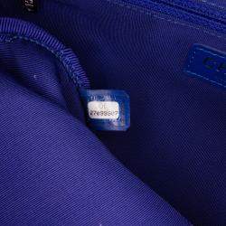 Pre Owned Chanel Black Blue Small Canvas La Pausa Bay Camera Bag