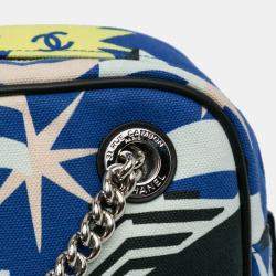 Pre Owned Chanel Black Blue Small Canvas La Pausa Bay Camera Bag