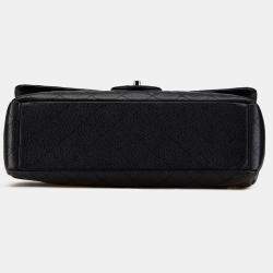 Pre Owned Chanel Black Maxi Classic Caviar Single Flap