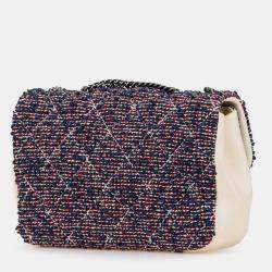 Pre Owned Chanel Multicolor Mini Rectangular Tweed Single Flap