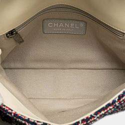 Pre Owned Chanel Multicolor Mini Rectangular Tweed Single Flap