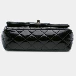 Pre Owned Chanel Black Mini Rectangular Classic Patent Single Flap